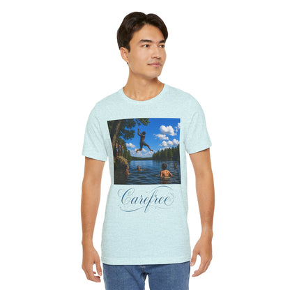 Carefree Summer Tee - Lake Jumping Graphic T-Shirt