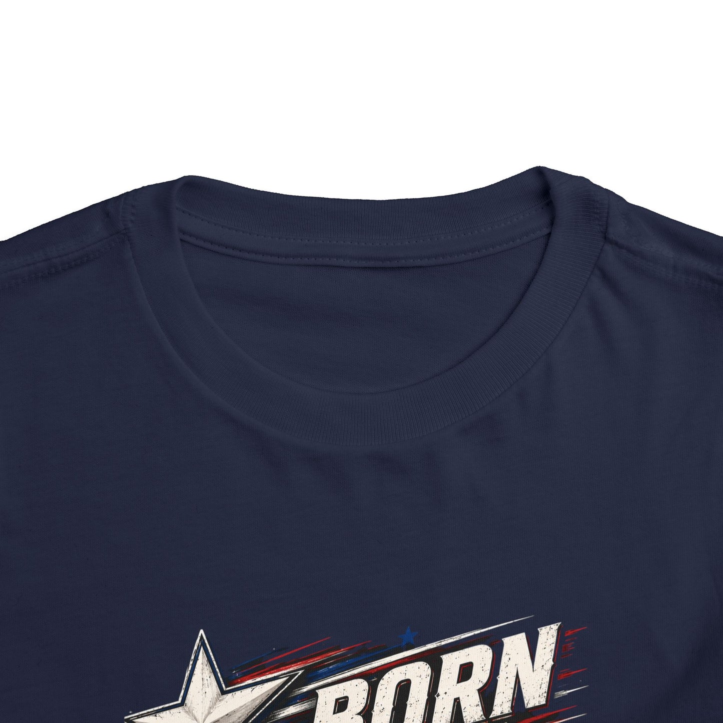 Born in the U.S.A. Toddler Tee — Patriotic American Flag Shirt for Kids